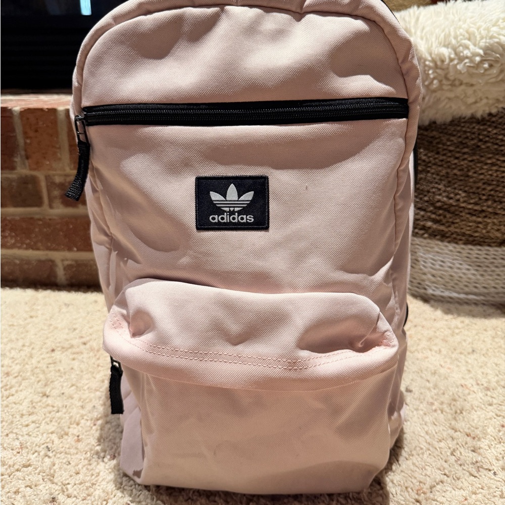 adidas Light Pink Trefoil Backpack with Black Logo